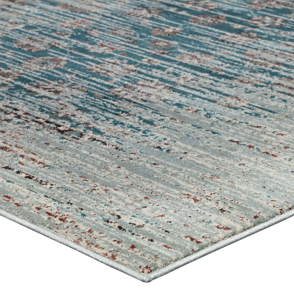 Hesper Distressed Contemporary Floral Lattice Area Rug by Modway