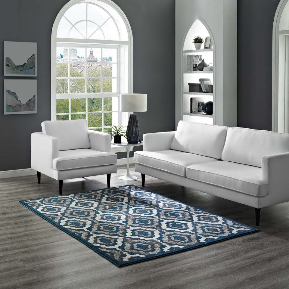 Kalinda Rustic Vintage Moroccan Trellis Area Rug by Modway