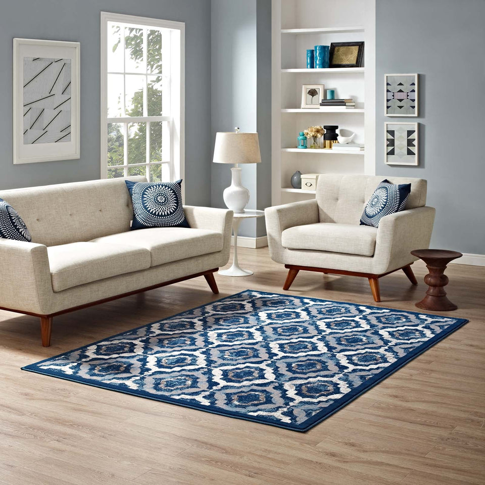Kalinda Rustic Vintage Moroccan Trellis Area Rug by Modway