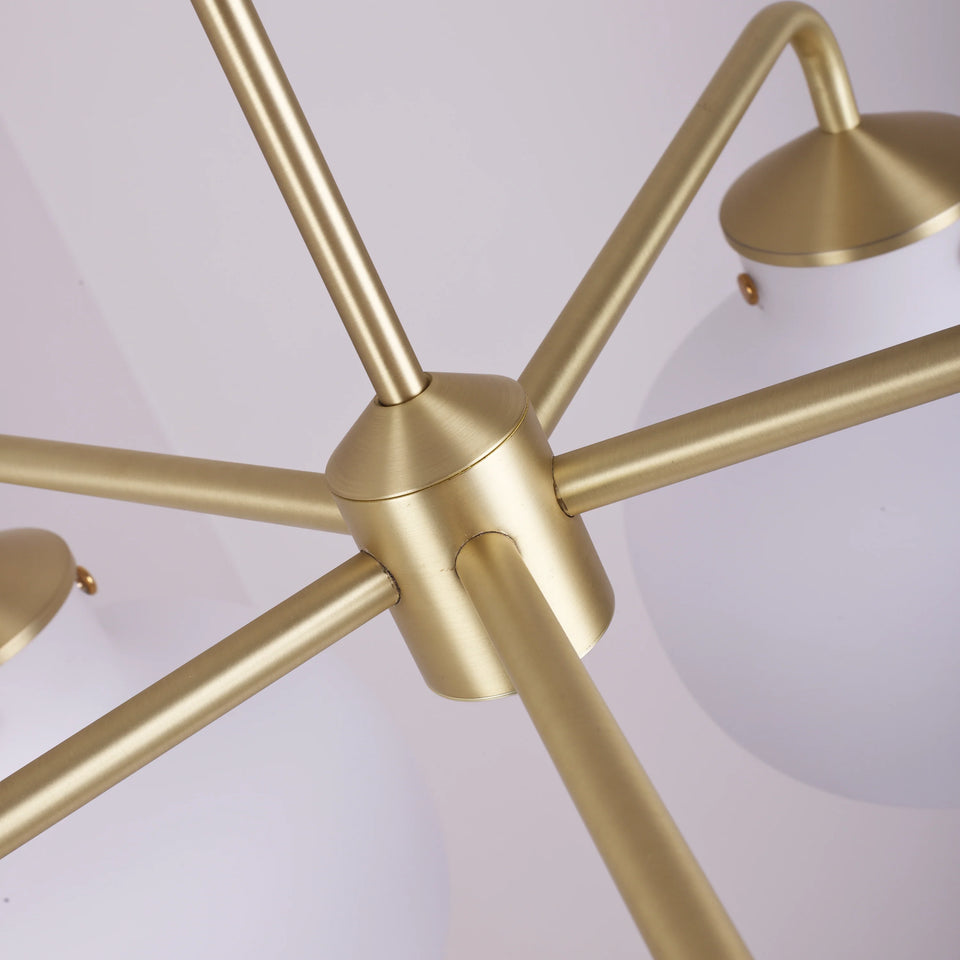 Modern Raito Opal Glass Chandelier