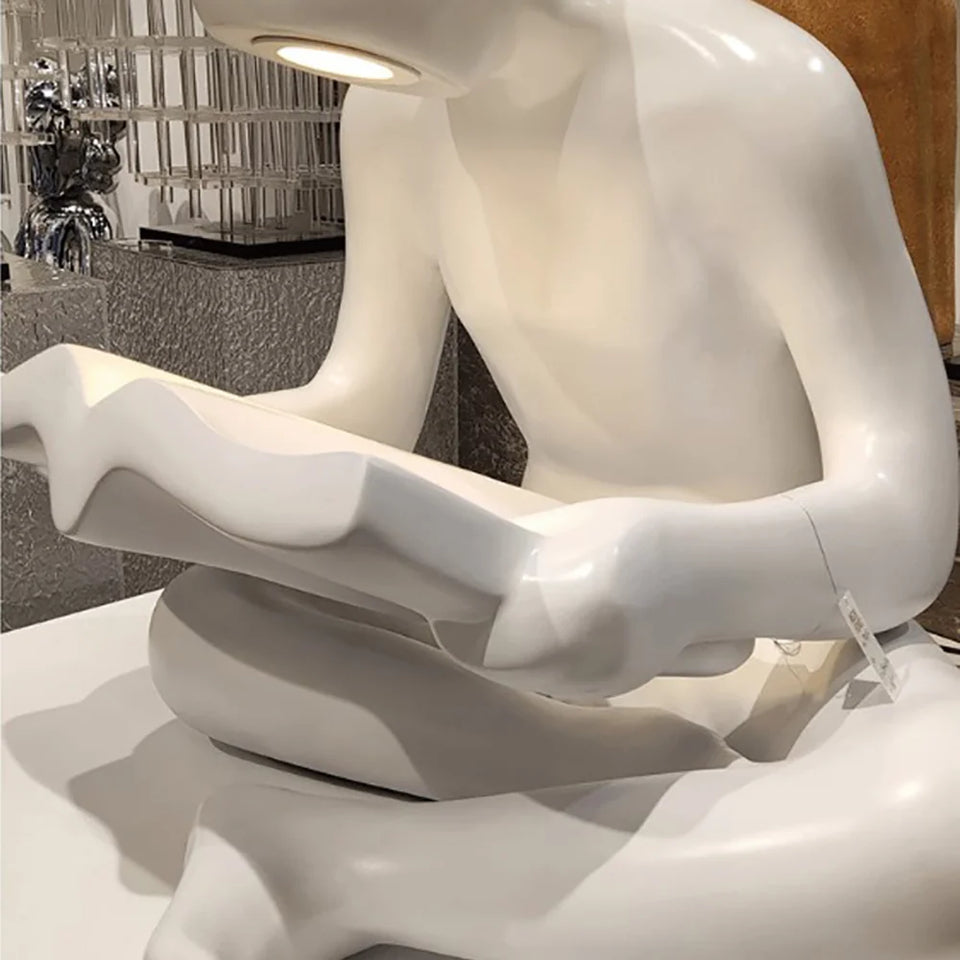 Reading Human Sculpture Floor Lamp