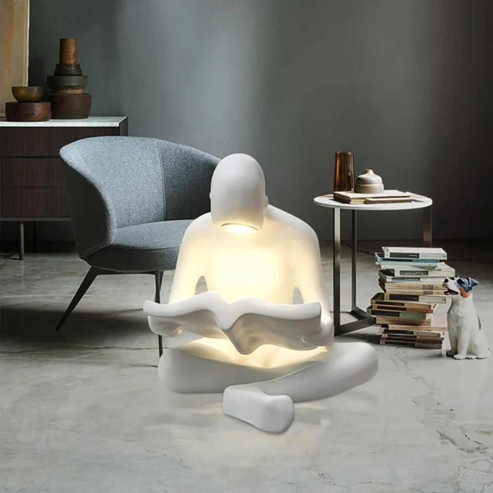 Reading Human Sculpture Floor Lamp