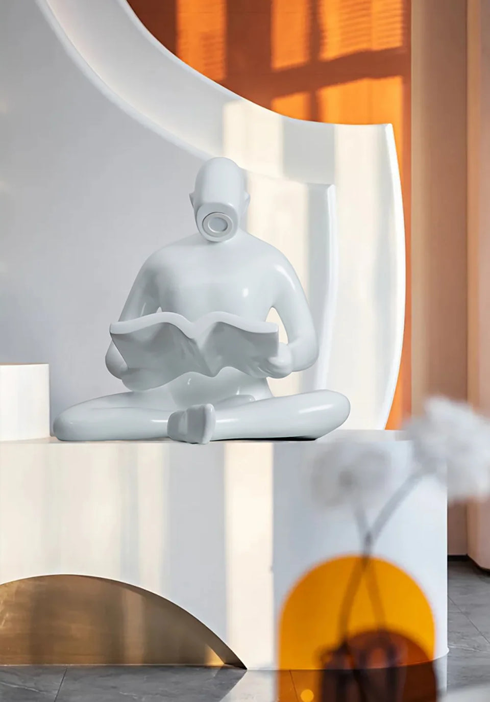 Reading Human Sculpture Floor Lamp
