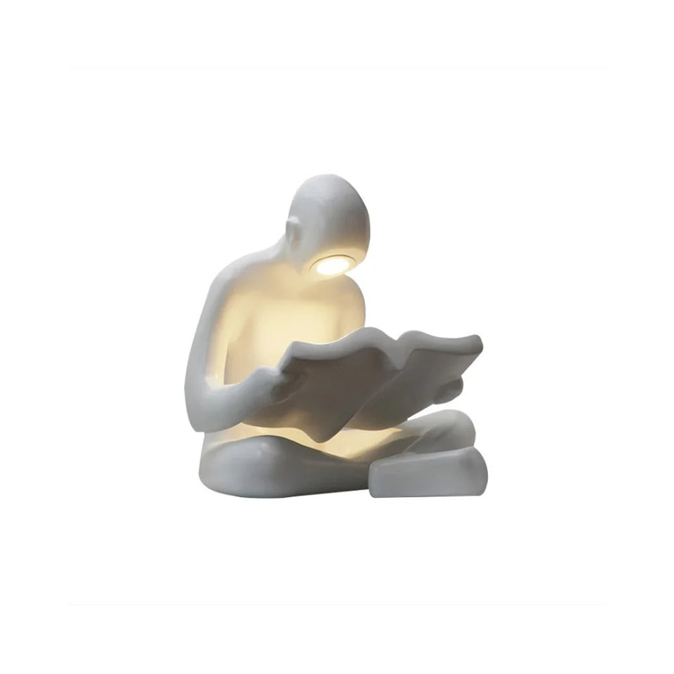 Reading Human Sculpture Floor Lamp
