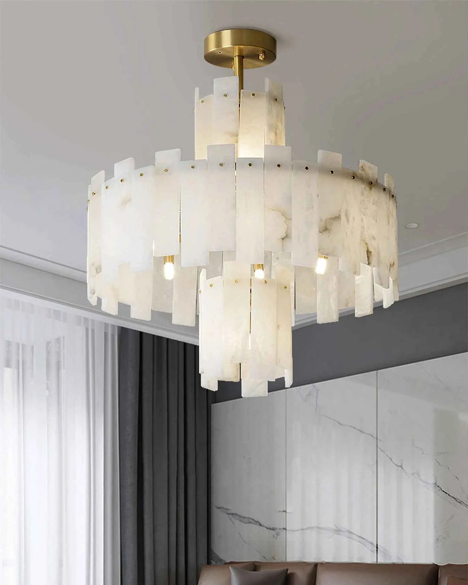 Regina White Alabaster Chandelier
