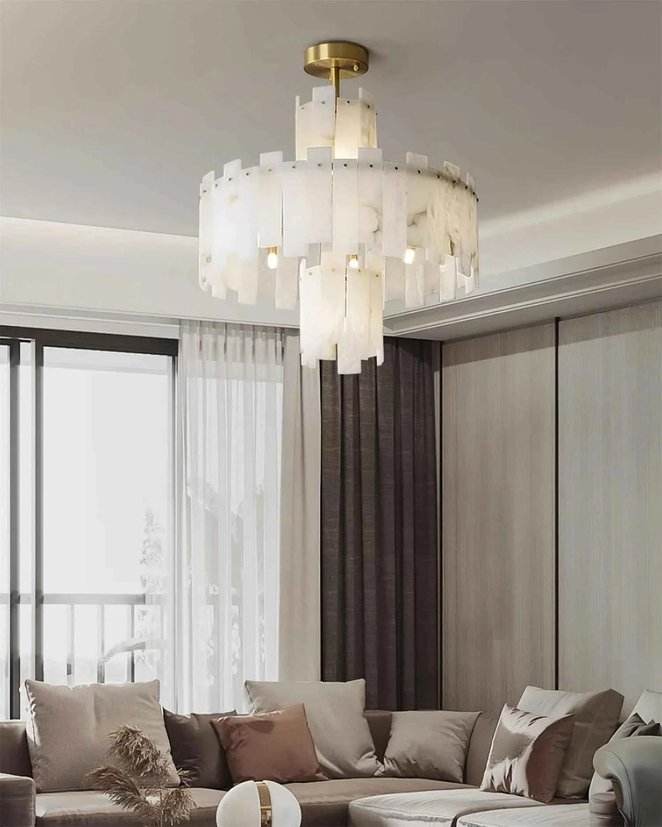 Regina White Alabaster Chandelier