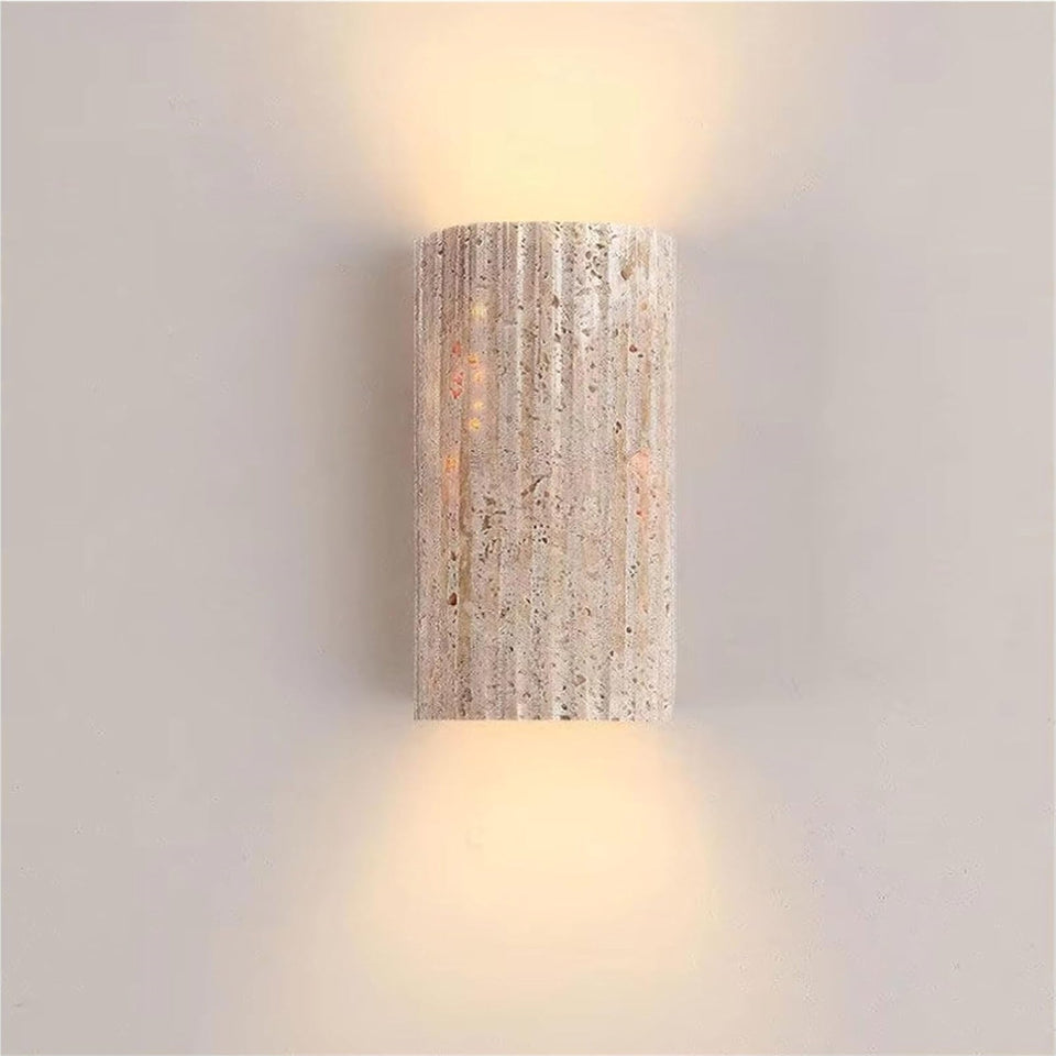 Travertine Outdoor Garden Wall Lamp