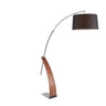 Walnut Wood, Black Metal, Black Linen