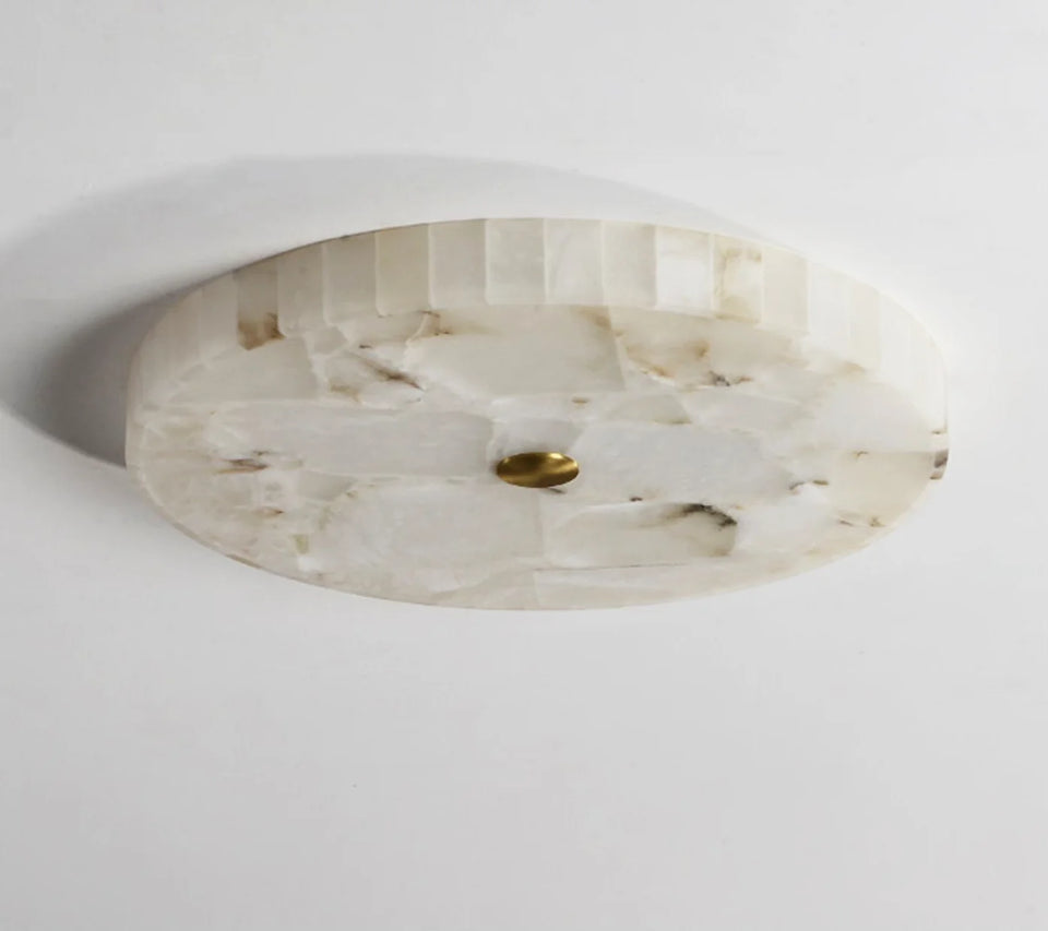 Alabaster Round Ceiling Lamp