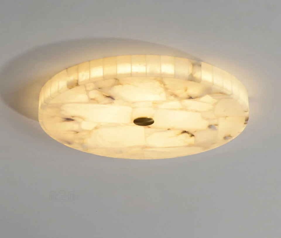 Alabaster Round Ceiling Lamp