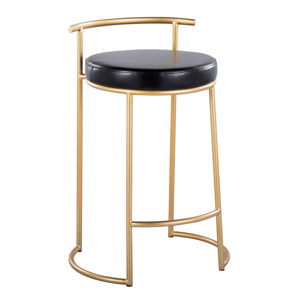 Round Fuji 26" Fixed-Height Counter Stool - Set of 2
