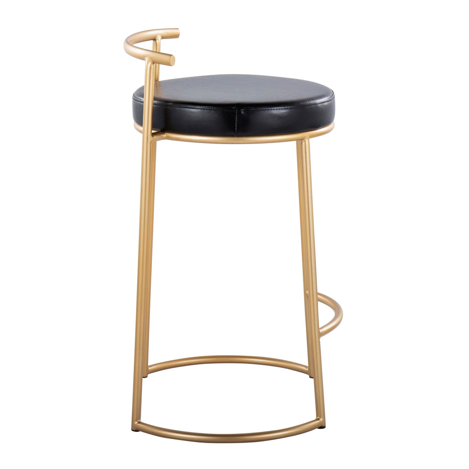 Round Fuji 26" Fixed-Height Counter Stool - Set of 2