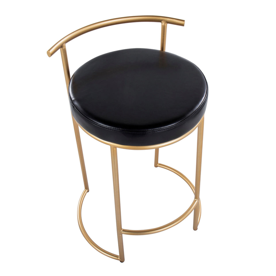 Round Fuji 26" Fixed-Height Counter Stool - Set of 2