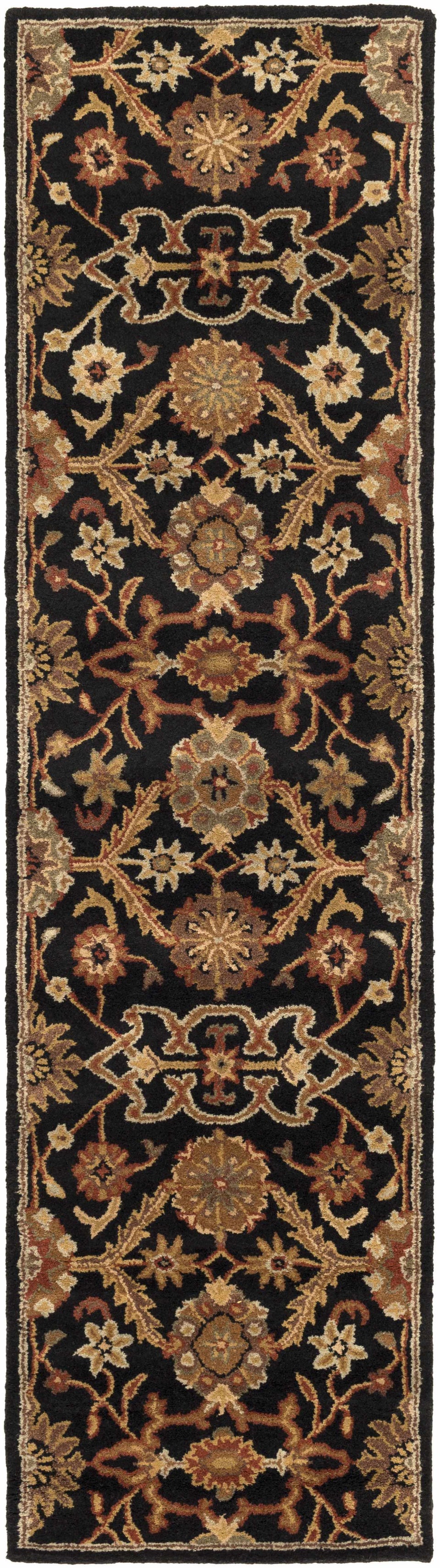 Salix Hand Tufted Black Wool Rug
