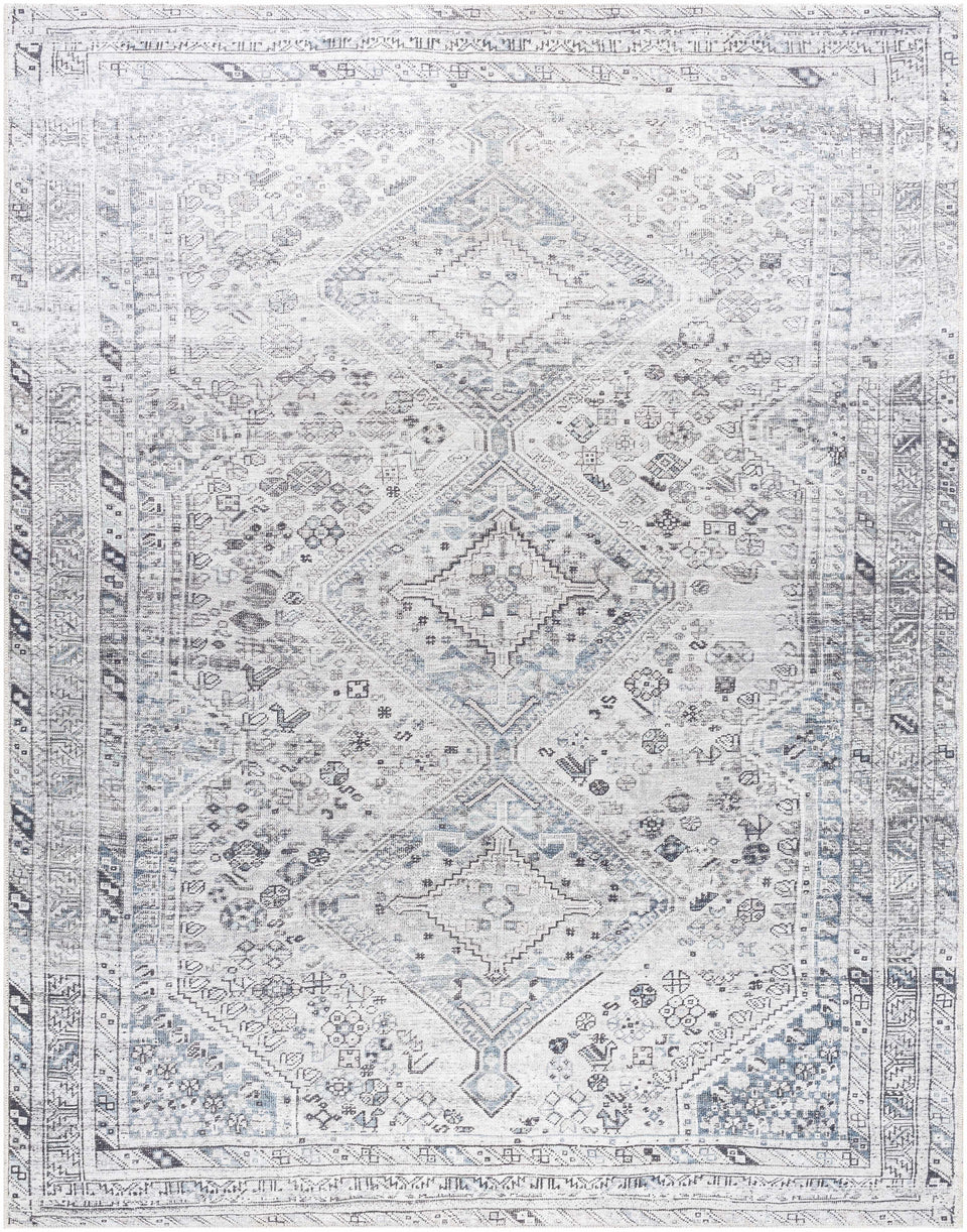 Barny Gray Denim Washable Rug - Clearance