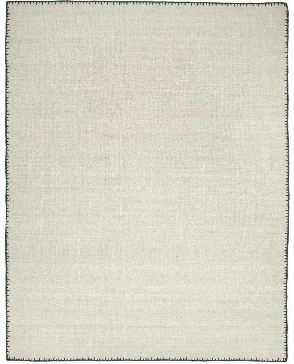 Ayumu Off White Hand Woven Wool Area Rug - Clearance