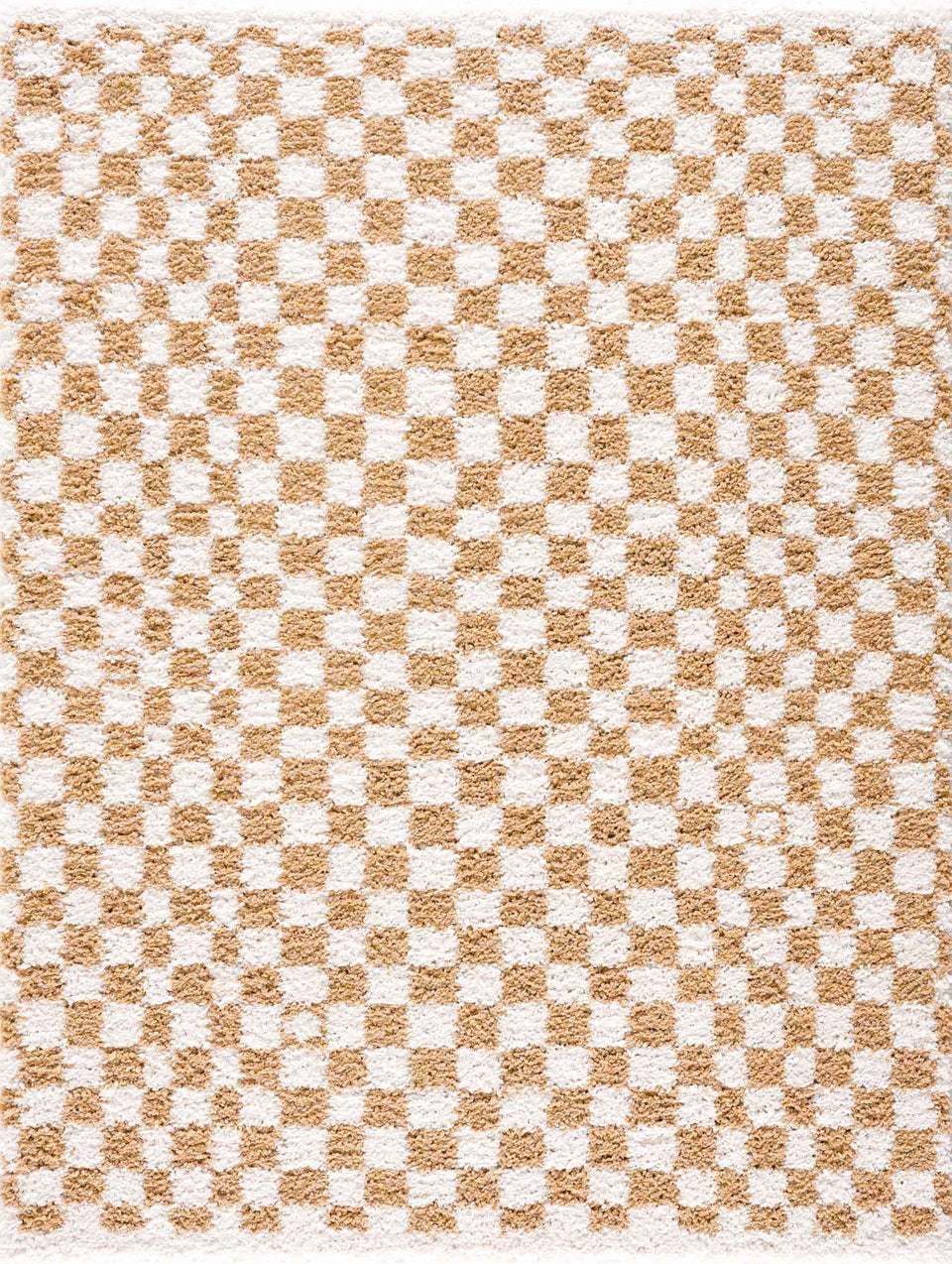 Kieu Mustard & Ivory Checkered Area Rug