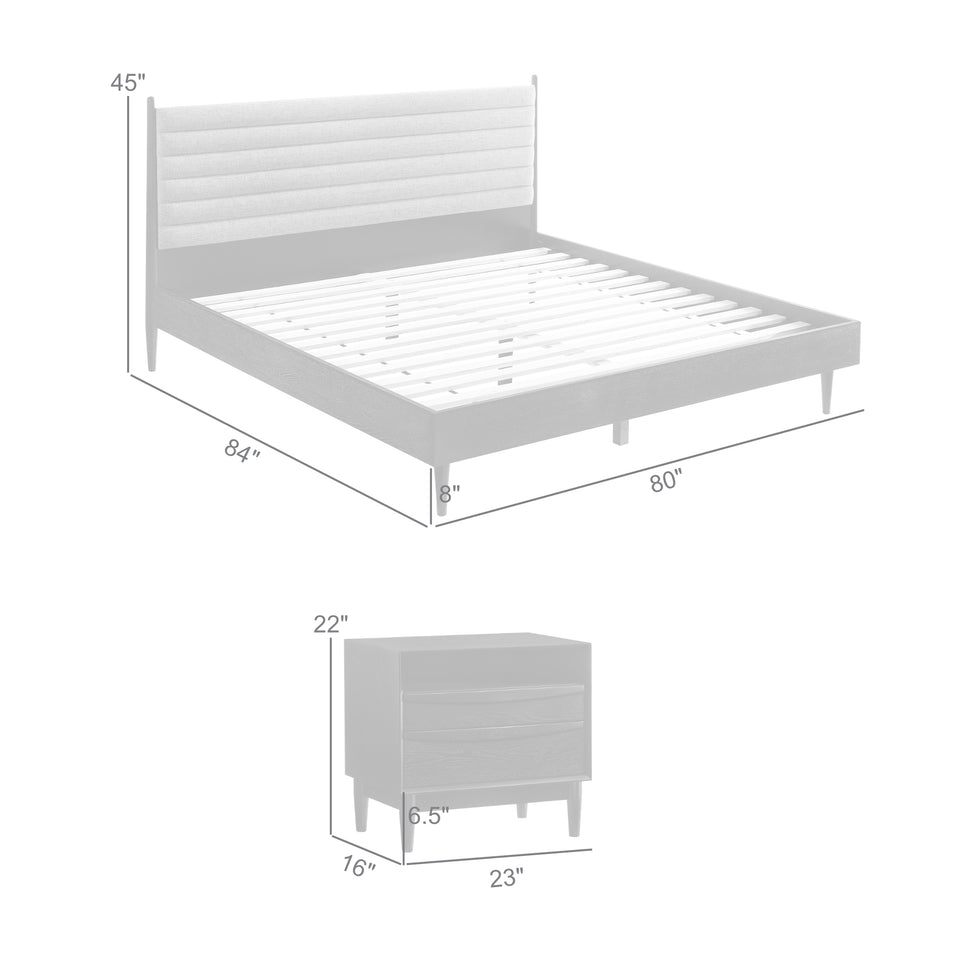 Artemio King 3 Piece Wood Bedroom Set