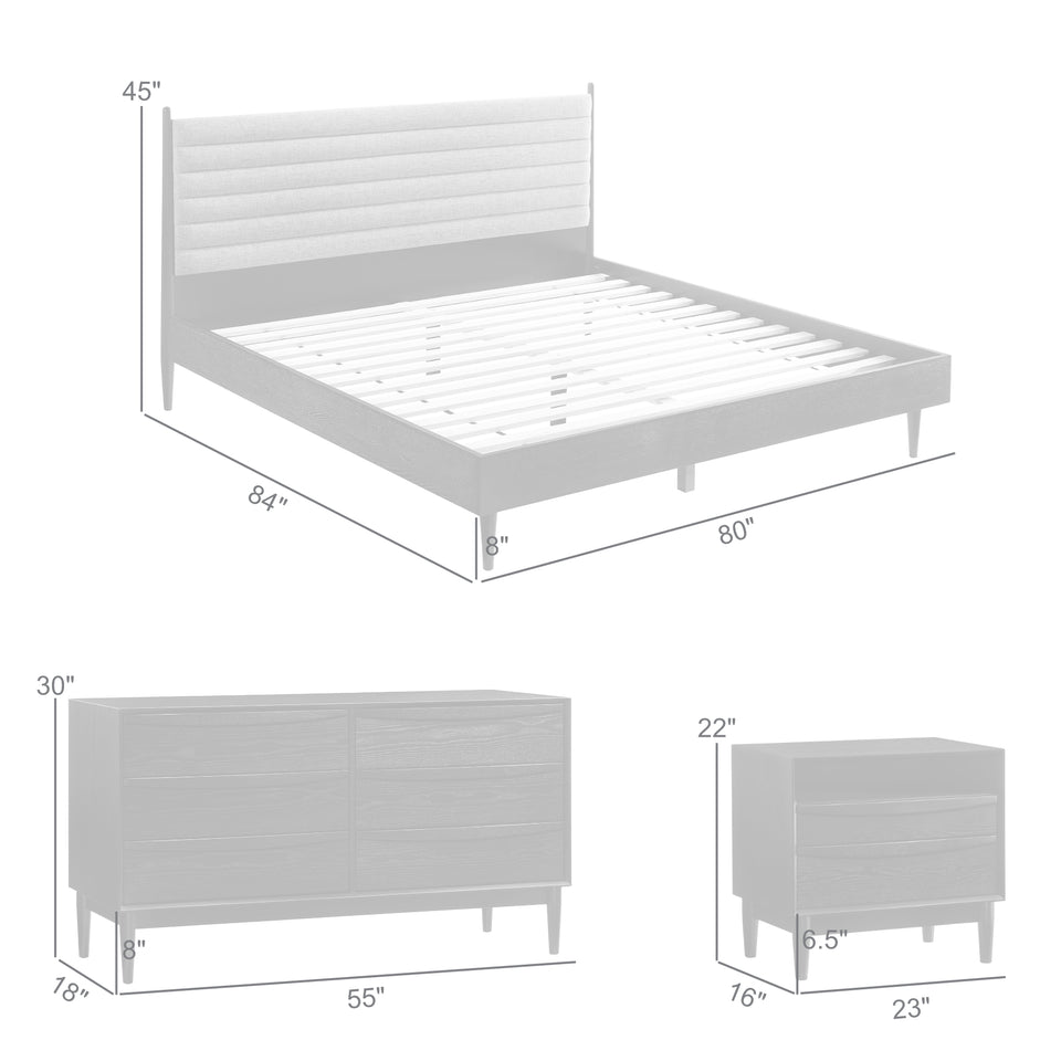 Artemio King 4 Piece Wood Bedroom Set