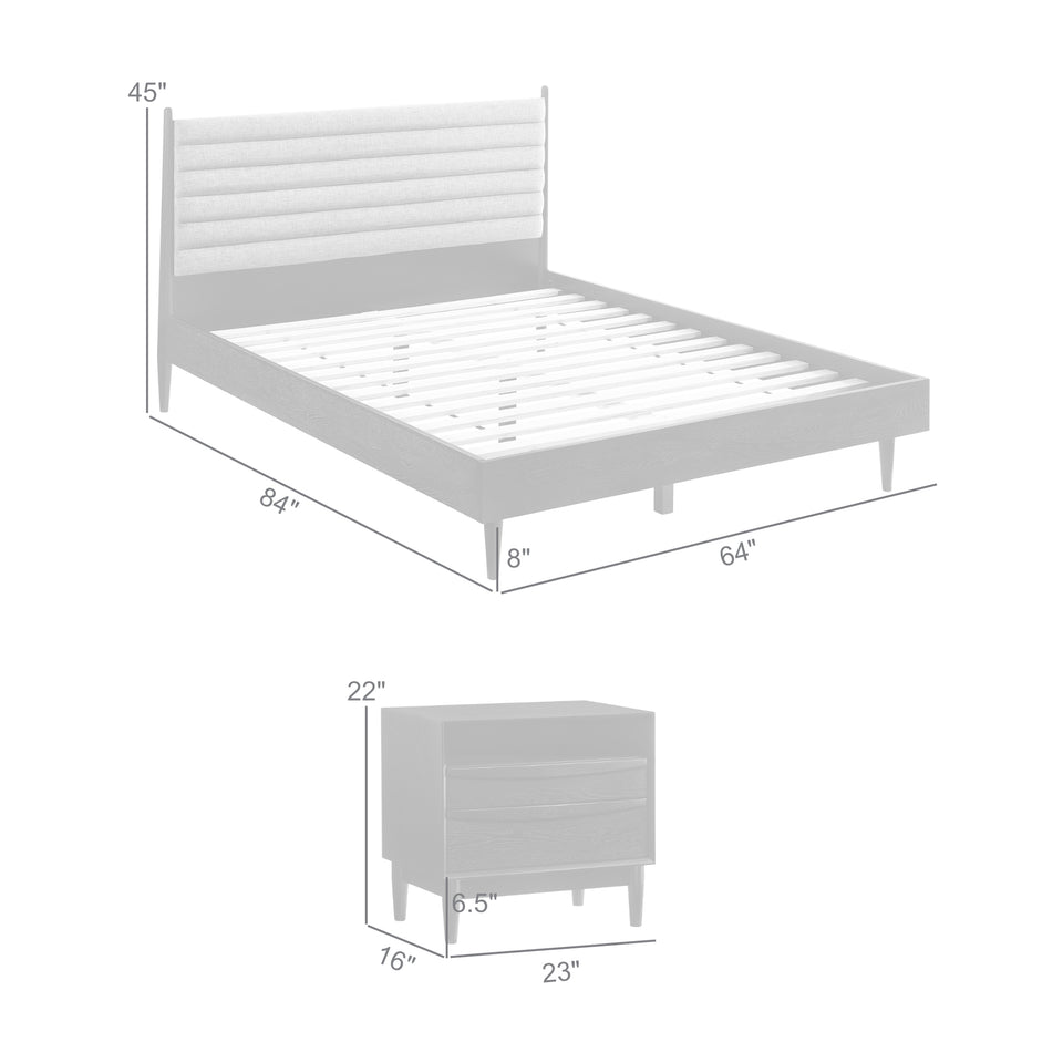 Artemio Queen 3 Piece Wood Bedroom Set