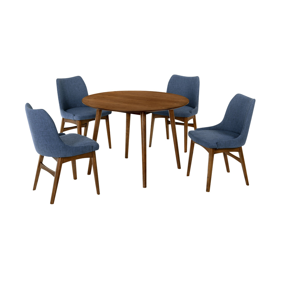 Arcadia and Azalea 42" 5 Piece Dining Set
