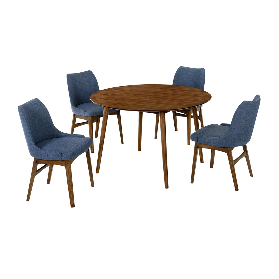 Arcadia and Azalea 48" 5 Piece Dining Set