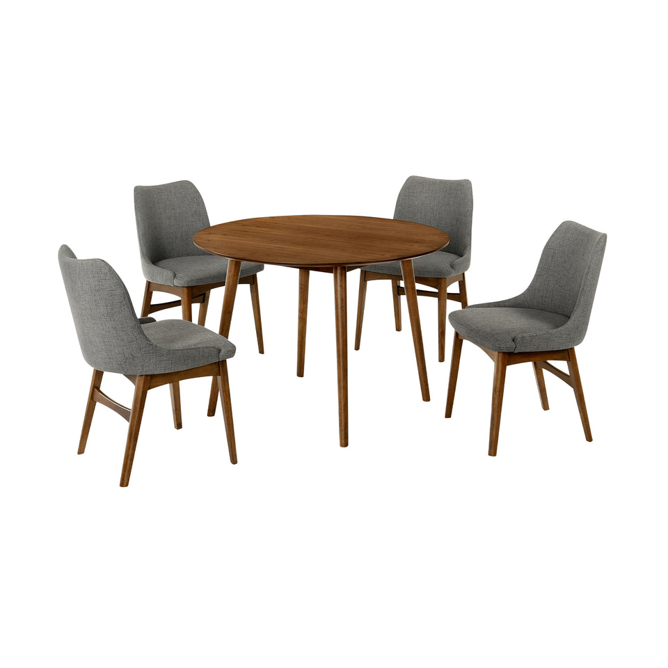 Arcadia and Azalea 42" 5 Piece Dining Set