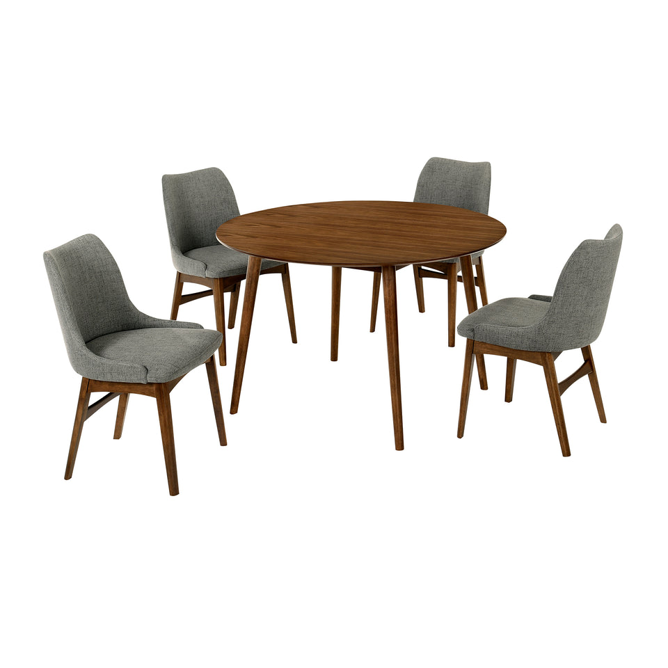 Arcadia and Azalea 48" 5 Piece Dining Set