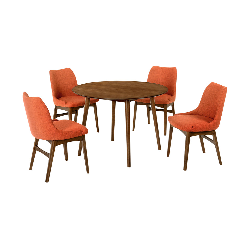 Arcadia and Azalea 42" 5 Piece Dining Set