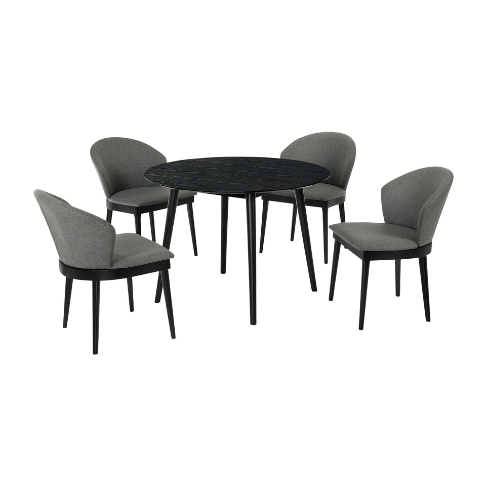 Arcadia and Juno 42" 5 Piece Dining Set