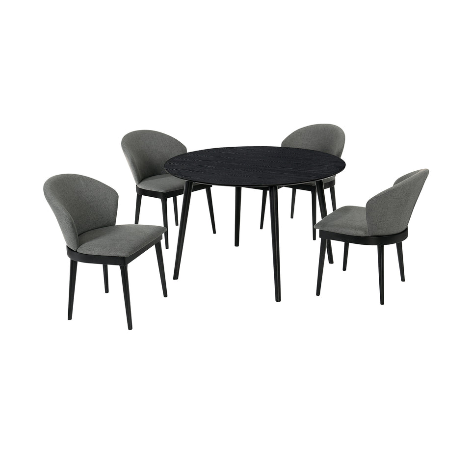 Arcadia and Juno 48" 5 Piece Dining Set