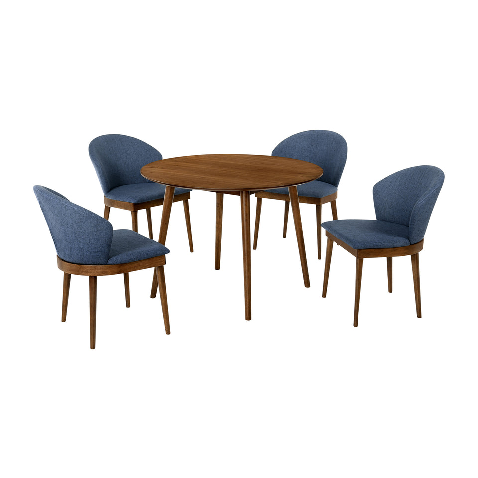 Arcadia and Juno 42" 5 Piece Dining Set
