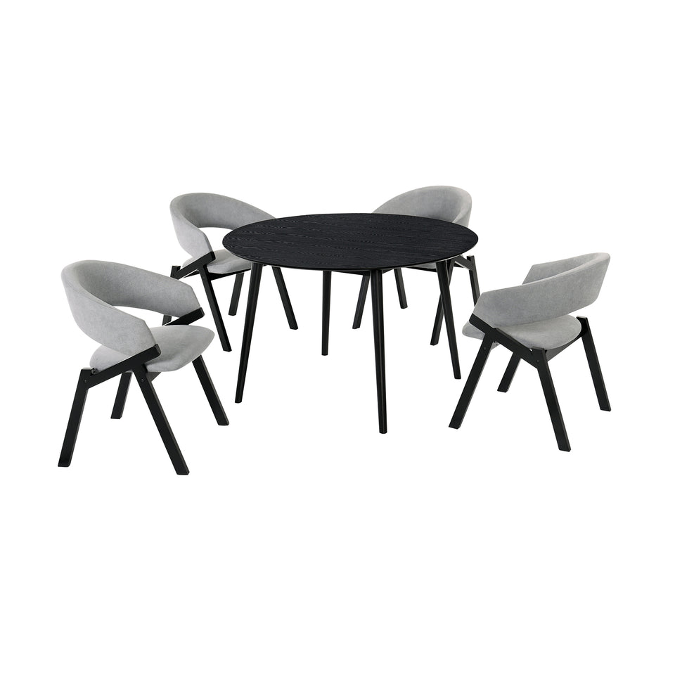 Arcadia and Talulah 48" 5 Piece Dining Set