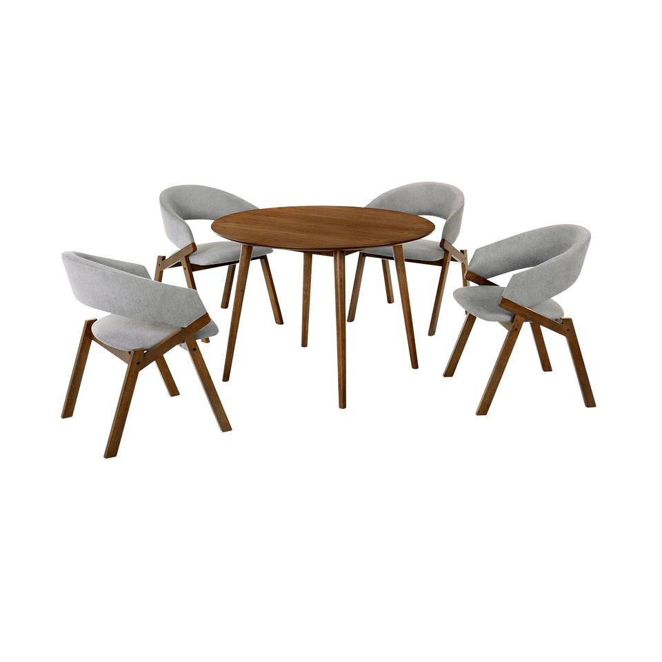 Arcadia and Talulah 42" 5 Piece Dining Set