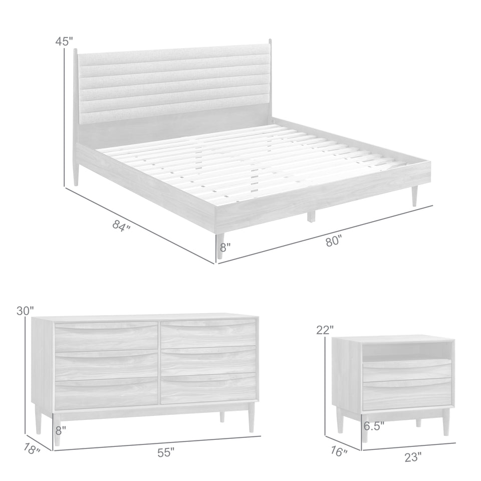 Artemio King 4 Piece Wood Bedroom Set
