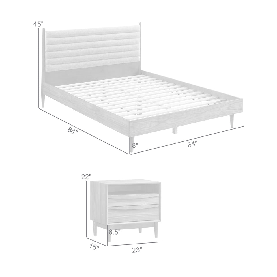 Artemio Queen 3 Piece Wood Bedroom Set