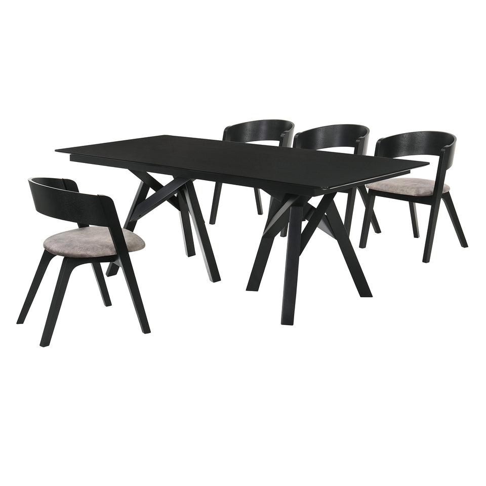 Cortina and Jackie 5 Piece Dining Set