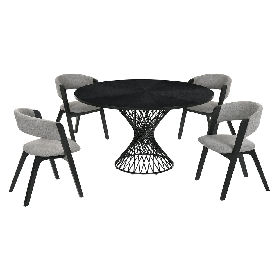 Cirque and Rowan 5 Piece Round Dining Set