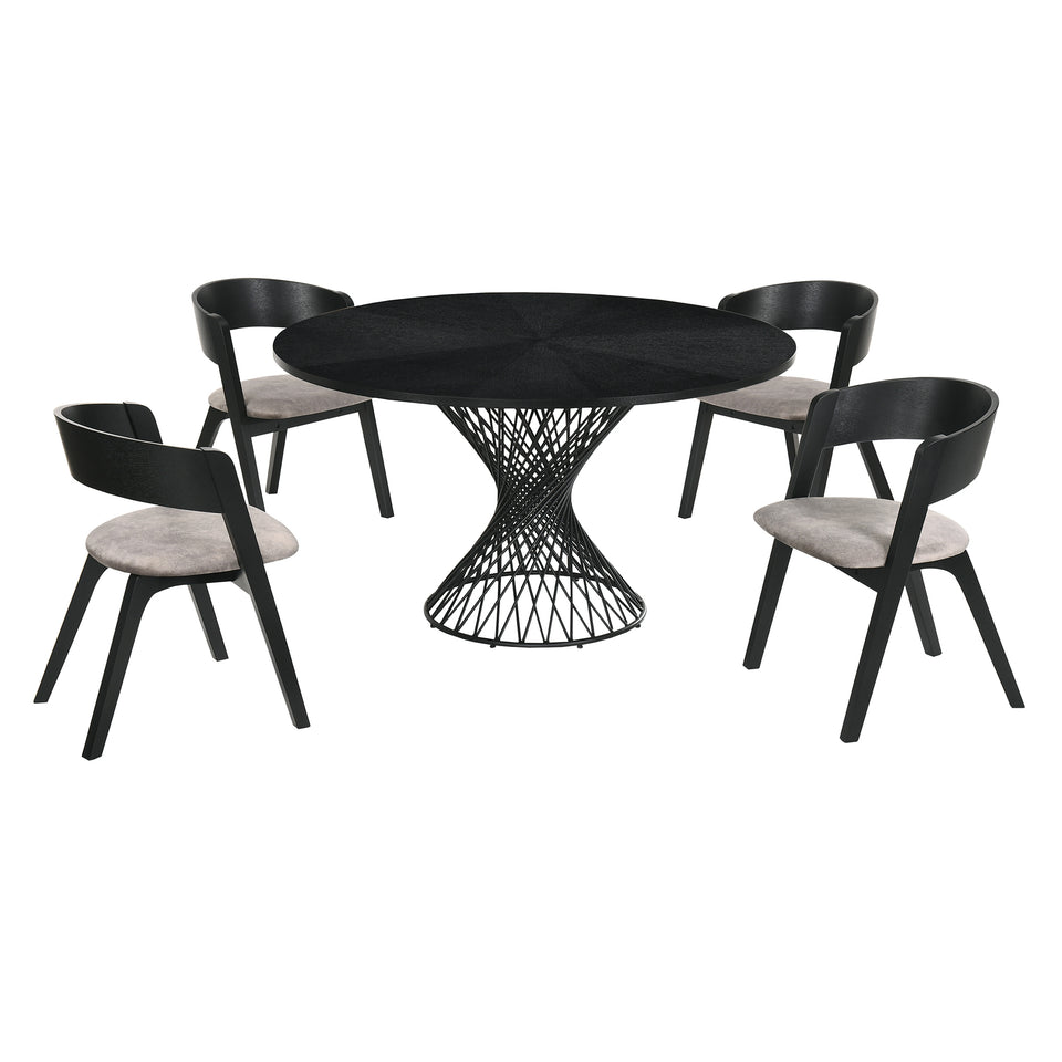 Cirque and Jackie 5 Piece Round Dining Set