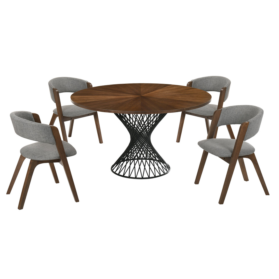 Cirque and Rowan 5 Piece Round Dining Set