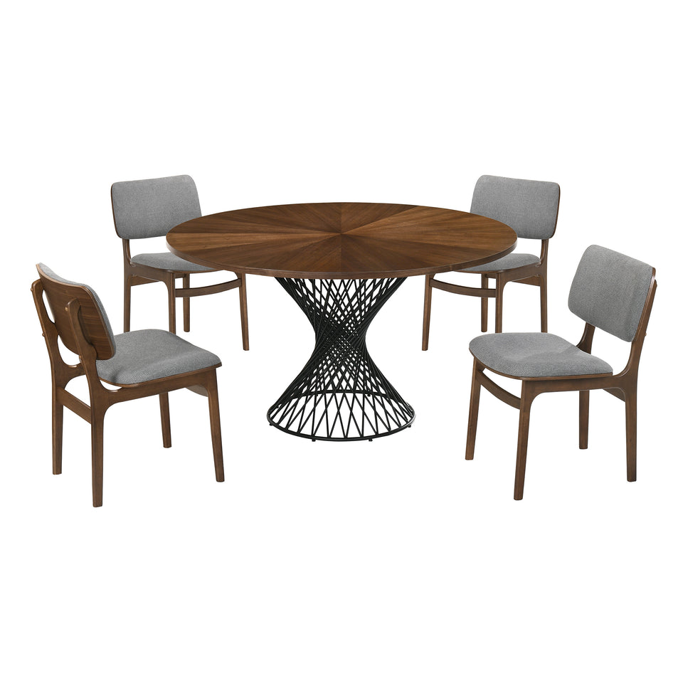 Cirque and Lima 5 Piece Round Dining Set