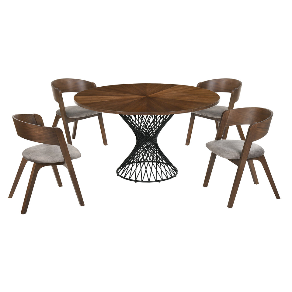 Cirque and Jackie 5 Piece Round Dining Set