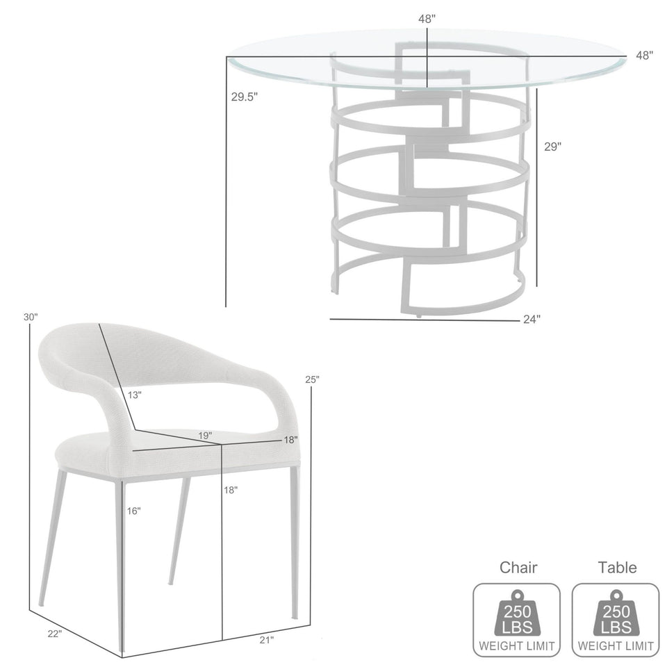 Diaz Morgan 5 Piece Dining Table Set