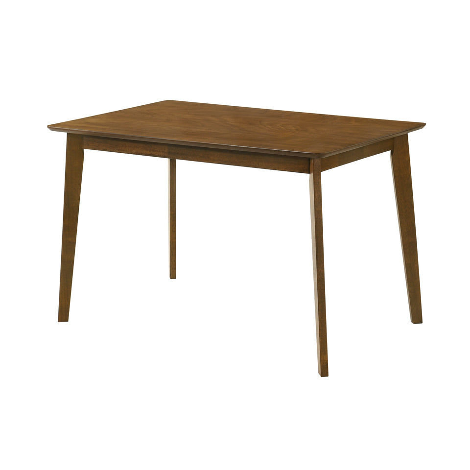 Gina 5-Piece Rectangular Walnut Dining Set