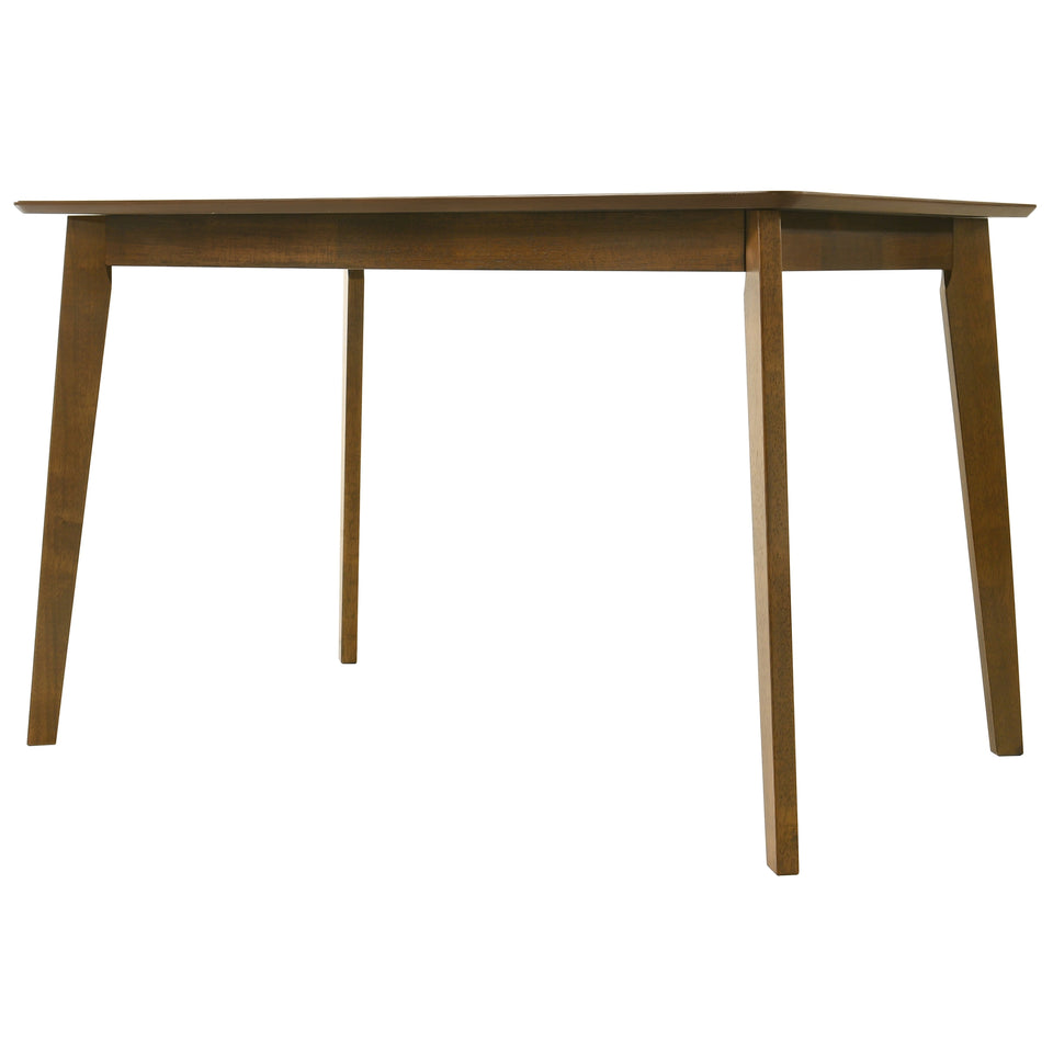 Gina 5-Piece Rectangular Walnut Dining Set