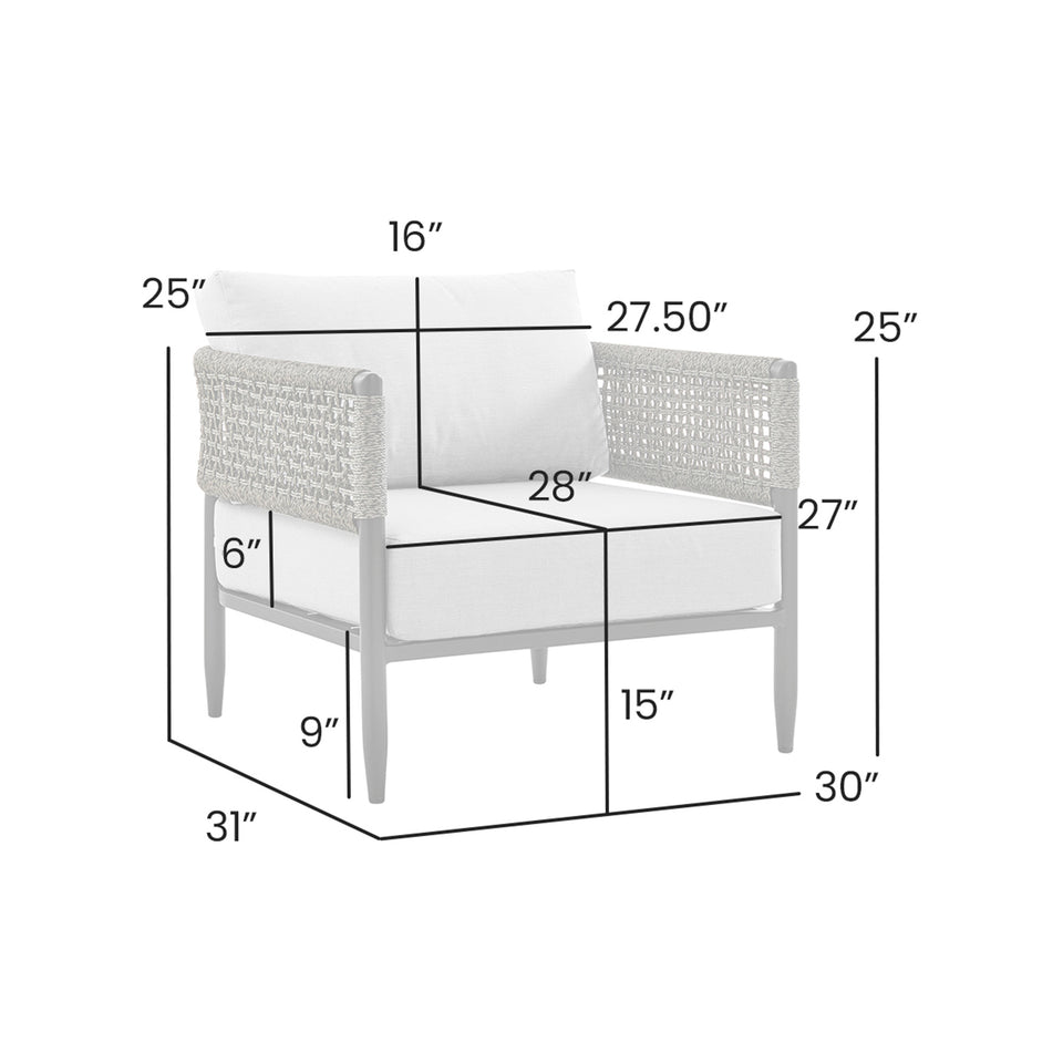 Alegria Aluminum and Rope Outdoor Chair