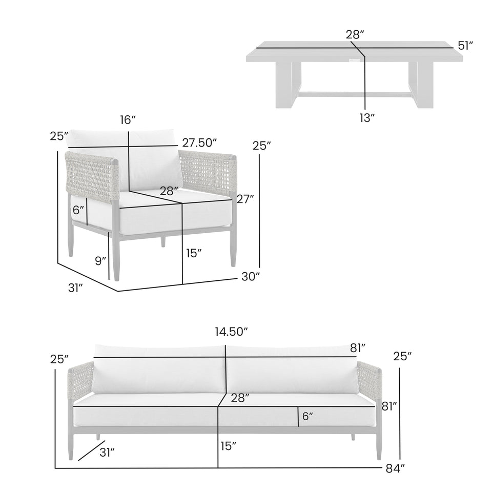 Alegria 4 Piece Conversation Set