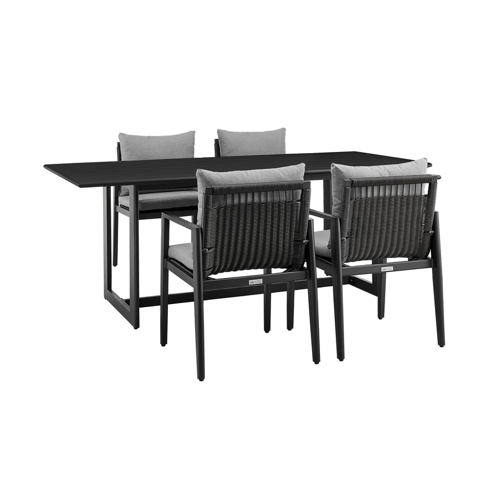 Cayman Outdoor 5-Piece Dining Table Set