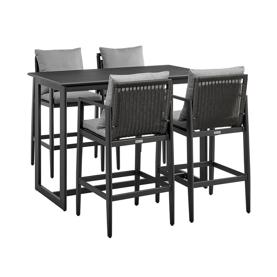 Cayman Outdoor 5-Piece Bar Table Set
