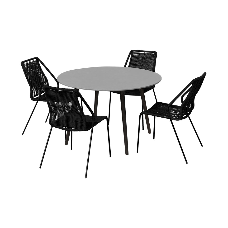 Kylie and Clip Outdoor 5 Piece Dining Set